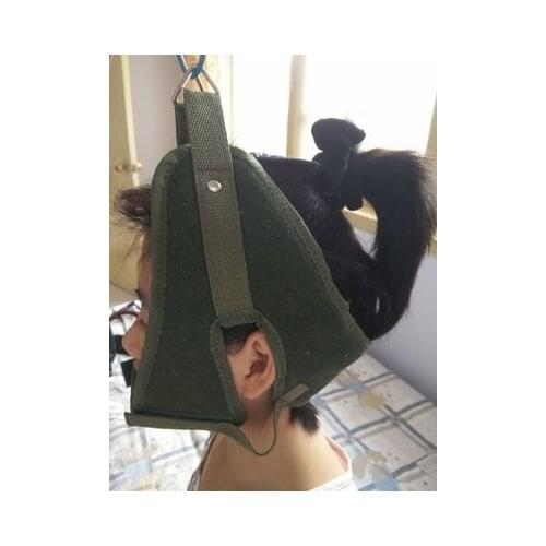 Green Canvas Cervical Traction Belt Sling Tractor Stretch Chair Thickening Hood Neck Care Tool Home Medical Equipment Hot Sale
