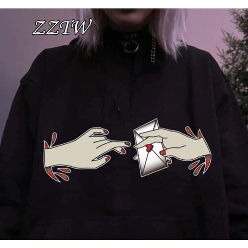 Womens Hoodies Love Letters Funny Print Harajuku Casual Womens Sweatshirts Female Hoodie Summer Streetwear HipHop