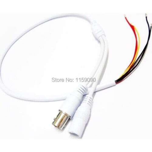 10Pcs 60CM Power Video White Cable BNC and DC Connector PCB Board for CCTV Cameras