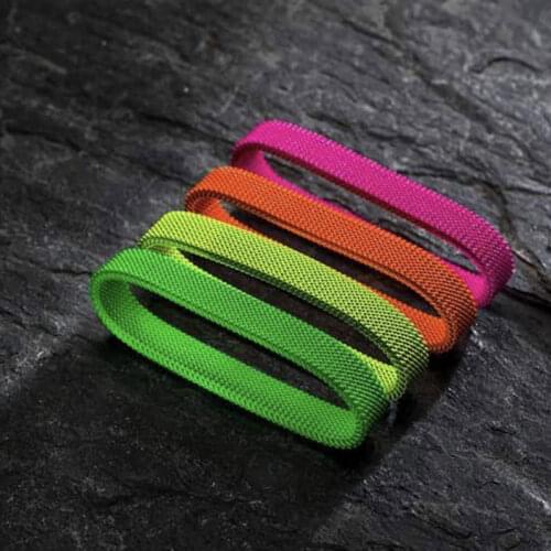 10PS Unisex Round Multiple Colour Elastic Bracelet Casual Charm Flexible Stainless Steel Hand-Made Mesh Bangle Gift Wholesale