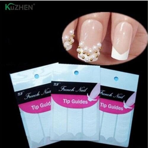 5 Packs New French Manicure Smile Tip Guides Pedicure DIY Nail Art Stickers