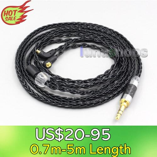 LN006591 3.5mm 2.5mm XLR 4.4mm 8 Core Silver Plated OCC Earphone Cable For Etymotic ER4SR ER4XR ER3XR ER3SE ER2XR ER2SE