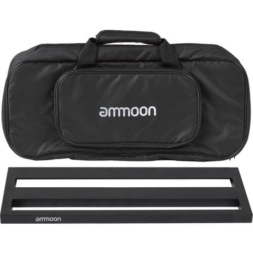 Ammoon DB-2 Portable Guitar Pedal Board Aluminum Alloy with Carrying Bag Tapes Straps guitar accessories guitar pedal bag