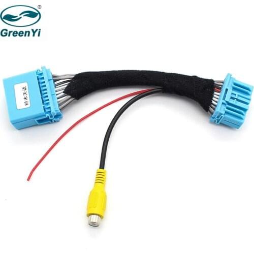 GreenYi Car Rear View Camera RCA Video Convert Cable RCA Connection Adapter For Suzuki SX4 Revese Backup Camera Adapter