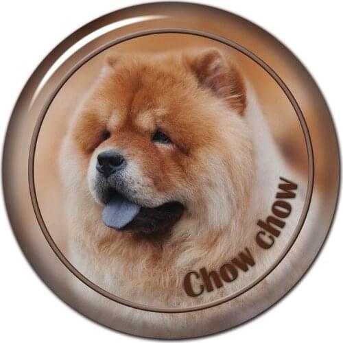 B0818# 13CM/17CM Self-Adhesive Decal Chow Chow Dog Car Sticker Decors on Bumper Rear Window Laptop