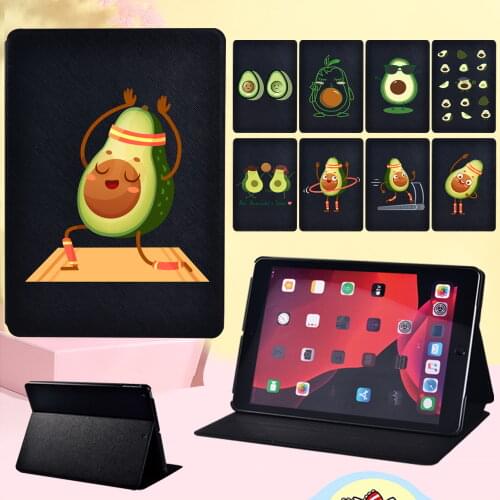 New Tablet Case for Apple IPad 2 3 4/Mini 1 2 3 4 5/iPad(5/6/7th Gen)/Air/Air 2/Air 3/Pro- Shockproof Avocado Pattern Cover Case