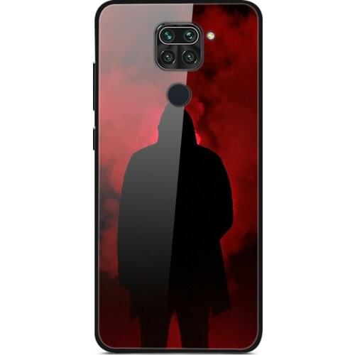 For Xiaomi Redmi Note 9 Phone Case Tempered Glass Case Back Phone Cover Series 3