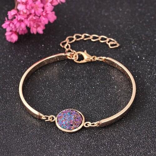 DHL 500pcs Exquisite Nature Stone Big Stone Adjustable Craft Valentines Bracelet
