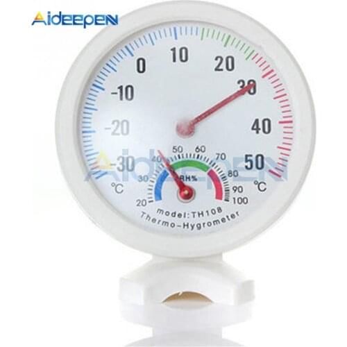 Mini Round Clock-shaped Humidity Thermometer Meters Indoor Outdoor Hygrometer Humidity Temperature Meter Gauge