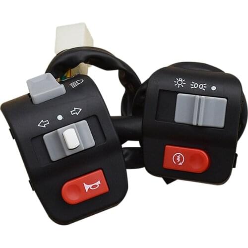 Left&Right Motorcycle Motorbike Handlebars Turn Signal Horn Switch Control for Yamaha