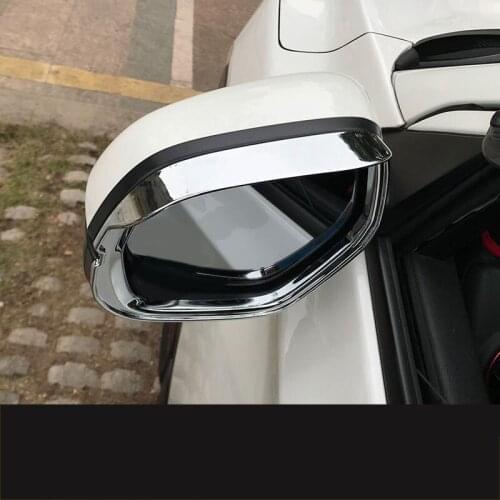 Lsrtw2017 Car Rearview Mirror Rain Shield Guard Visor Frame for Honda Civic 2016 2017 2019 2018 2020 2021 10th Accessories Auto