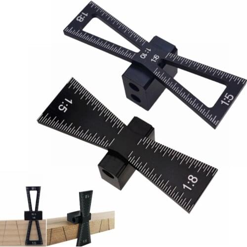 Dovetail Marker Aluminum Alloy Woodworking Dovetail Marking Template Tool Wood Joints Gauge For Hand Cut Wood Joints Slopes
