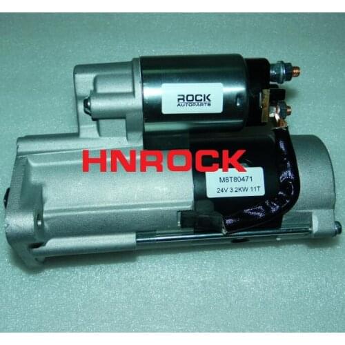 NEW 24V 11T STARTER MOTOR M8T80471 M8T80471A M8T80472 ME049372 FOR CATERPILLAR EXCAVATOR MITSUBISHI 4M40 ENGINE