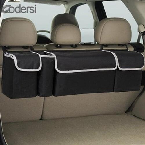 Car Trunk Organizer Backseat Storage Bag High Capacity Multi-use Oxford Cloth Car Seat Back Organizers Interior Accessories
