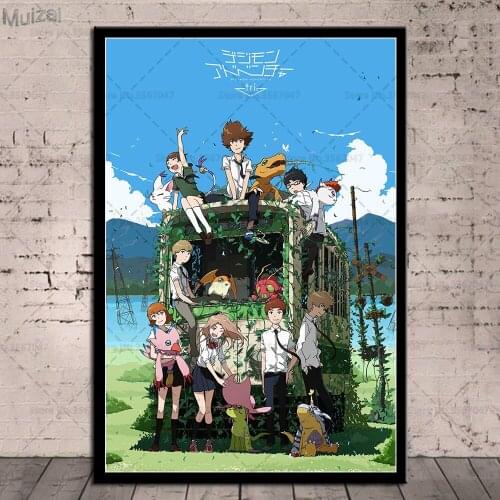 Posters and Prints Digimon Adventure Tri Hot Movie Anime Wall Art Poster Canvas Painting Pictures for Home Decoration