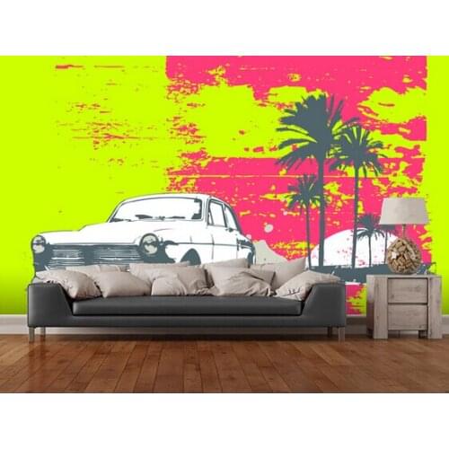 Custom art wallpaper,Retro Car, 3D retro wallpaper for the living room bedroom kitchen background wall waterproof wallpaper