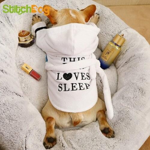 Poodle Puppy Clothes Water Uptake Bathrobe Method Bucket Pets pug french bulldog dog hoodie pomeranian