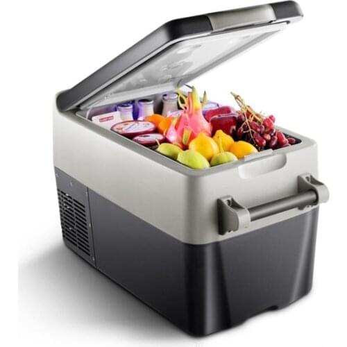 Beverage Portable DC 12V/24V 30L Mute Design Mini Auto Fridge Truck Home Freezer Travel Car Refrigerator Cooling to -18 Degree