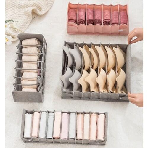 Portable Classified Storage Box Collapsible Underwear Socks Organizer Case Bedroom Closet Supplies Household Goods Accessori