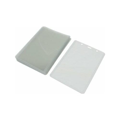 Clear Vertical Water Resistant A6 ID Cards Badge Holder 10 Pcs