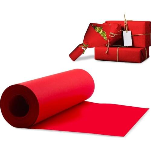 Red Kraft Wrapping Paper Roll,Recycled Kraft Paper for Packing, Moving,Gift Wrapping,Postal,Parcel,Crafts,12 Inch x 100 Feet