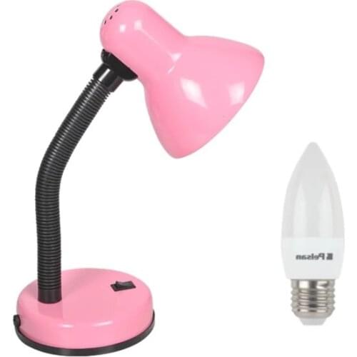 Modern New Lambamia Maya 40W E27 lamp Holder Table lamp Pink-Led Bulb Included Desk lamp