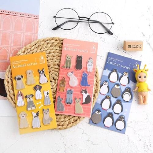3 Pack/lot Cute Animals sticky notes Memo Pad Kawaii Scrapbooking Sticker Cute Sticky Notes Office School Supplies