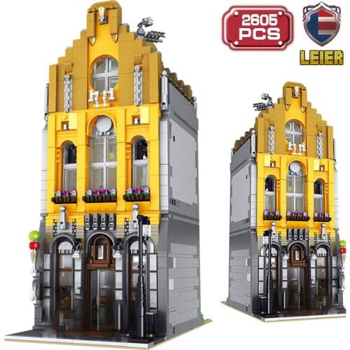 Leier Creative Expert Building Blocks City Architecture Moc Ice Cream Store House Bricks Toys Holiday Gifts For Childrens Adult