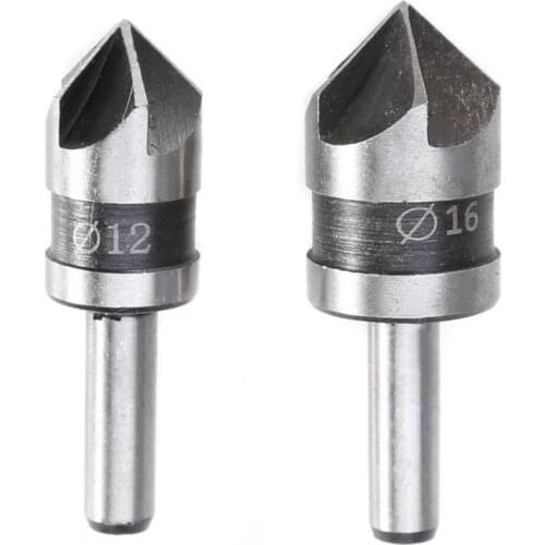 1/2-5/8 Round Shank Woodworking Drill Bit 5 Flutes High Speed Steel Countersink Drill Bit For Carpentry Industrial Metalworking