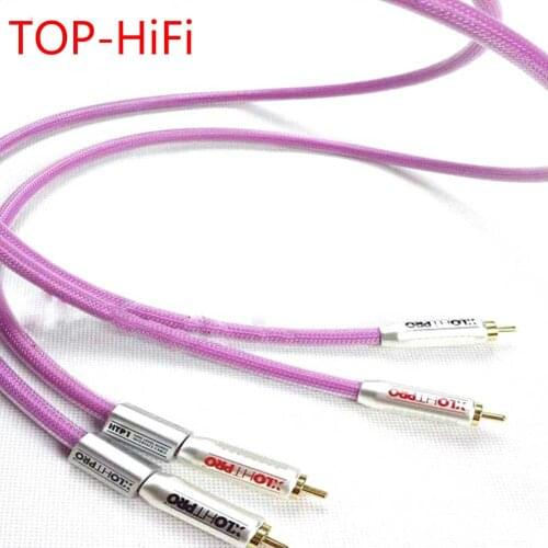 TOP-HiFi Carbon Fiber RCA Interconnect Cable Cardas Cross RCA Interconnect Audio Cable Amplifier CD DVD player Audio