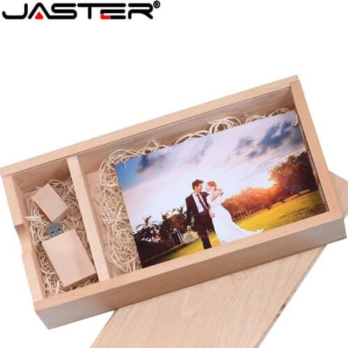 Photo Unique Album walnut Wood USB+Box Pendrive USB flash drive 8GB 16GB Photography 120*250*50 mm (1 PCS Free LOGO) Pen drive
