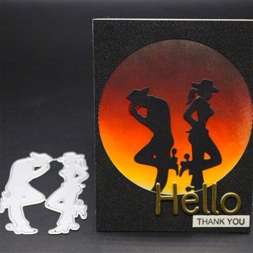 YINISE SCRAPBOOK Metal Cutting Dies For Scrapbooking Stencils DANCERS DIY Album Paper Cards Decoration Embossing Folder Die CUT