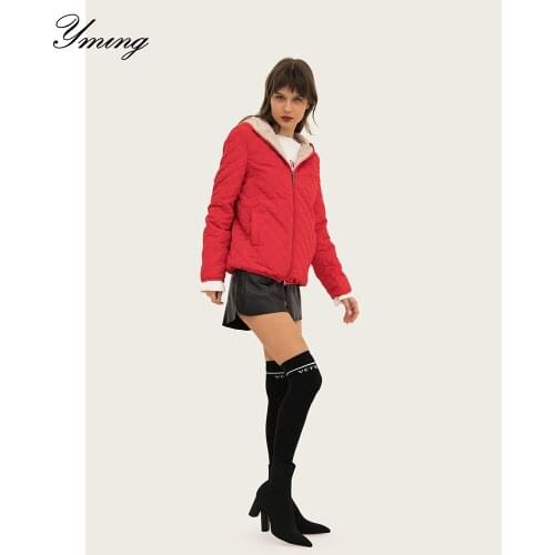 YMING Womens Long Sleeve Lightweight Cotton Jacket Slim Fit Slim Cotton Jacket Womens Rhombus Lightweight Cotton Jacket