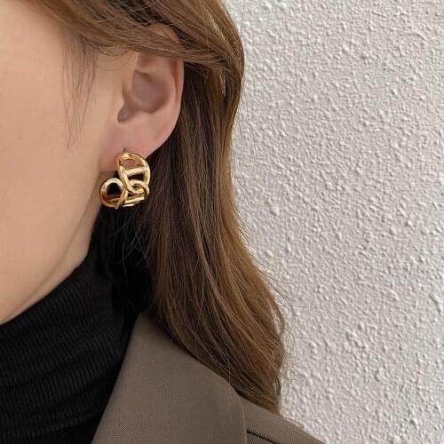 New Statement Retro Stainless Steel Earrings Fashion Bohemian Dangle Earrings For Women Punk Hip Hop Jewelry Women Hot Wholesale