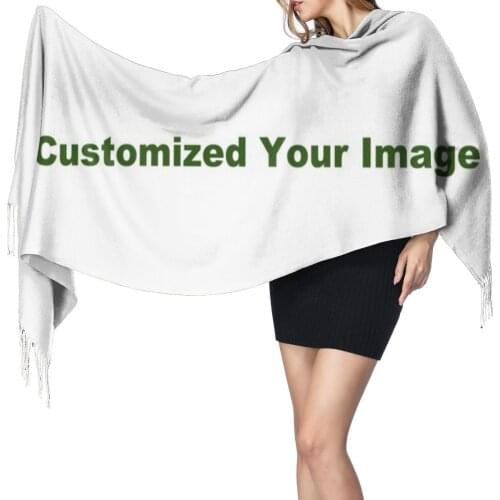 NOISYDESIGNS Customized Your Image Logo Women Scarf Polyester 196*68cm Long Ladies Shawl Foulard Femme Wholesale Bufanda Mujer