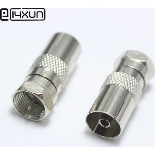 1pcs Inch F Male Plug to RF TV Female jack 9.5 TV General Head Inch Plug RF Revolution Connector Antenna adapter