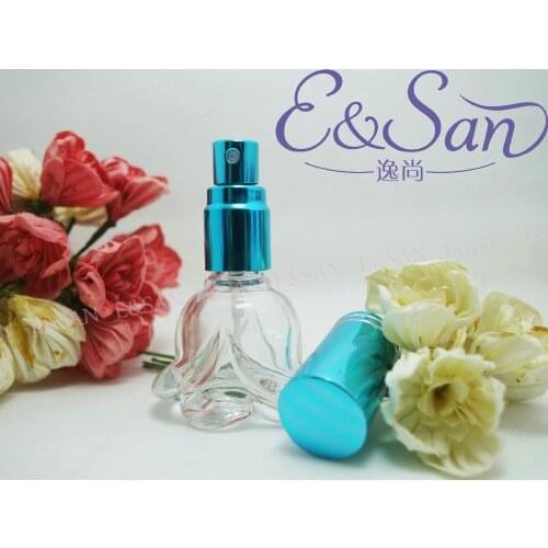 100PCS/LOT Wholesale FX804-6ML Small RosesTransparent Glass Perfume Spray Bottle