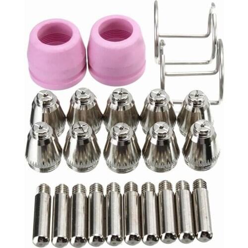 24PCS SG-55 AG-60 WSD-60 Plasma Cutter Cutting Torch Tip Nozzles Consumables Kit Plasma Electrode Nozzle