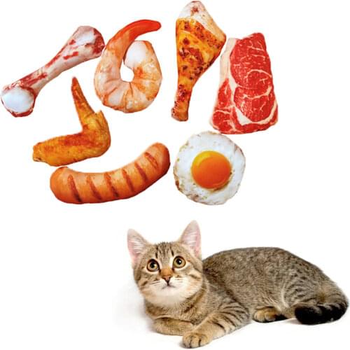 Simulation Pet Cat Toys Catnip for Small Kitten Curiosity Squeaky Fleece Toy Chew Toys Pets Products BB Squraker Pet Supplies
