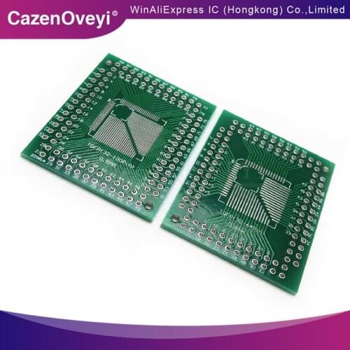 5pcs/lot FQFP TQFP 32 44 64 80 100 LQFP to DIP Transfer Board DIP Pin Board Pitch Adapter In Stock