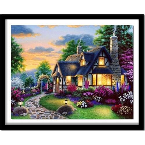 5D DIY Diamond Painting New Fashion Rural Scenery Full Needlework Embroidery Cross Stitch Round Rhinestone Room Decor Art