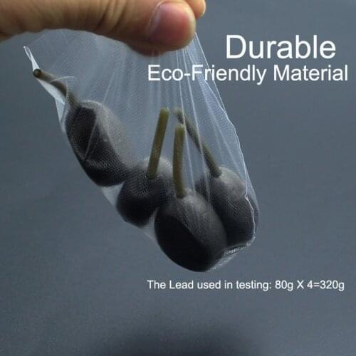 20PCS Carp Fishing Accessories Tackle Cone Shape PVA bag with String line Mesh Dissolving PVA Filament Feeder Fishing