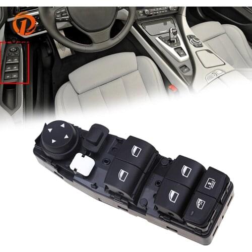 POSSBAY Car Accessories Door Button for BMW 5-Series F10 Sedan 2011-2017 Front Power Door Window Switch Control 61319218481