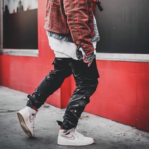 Men Cargo Pants Kanye Hip Hop Urban Streetwear Jogger Pant Velcro Trousers Gyms Fitness Casual Joggers Sweatpants Men Pants