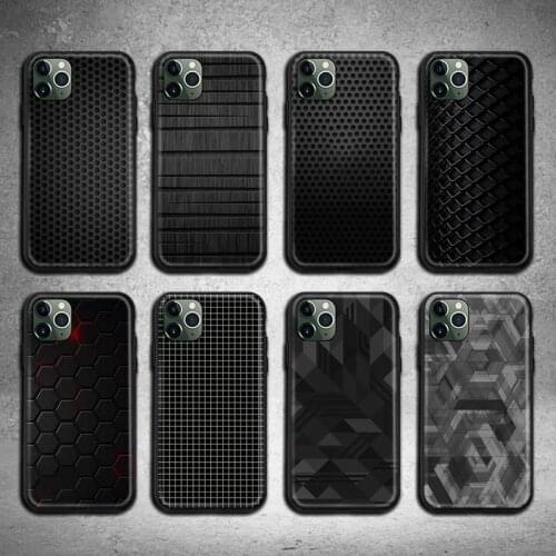 Black Grid Gentleman Pattern Phone Case For iphone 12 11 Pro Max Mini XS Max 8 7 6 6S Plus X 5S SE 2020 XR cover