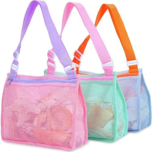 Children Sand Away Protable Mesh Bag Kids Beach Toys Clothes Towel Bag Baby Toy Storage Sundries Bags Women Cosmetic Makeup Bags