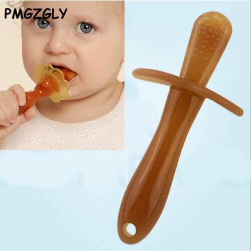 Baby Teether Silicon Tooth Training Toothbrush Teething Toy Soft Molar Rod Dental Glue For Baby Infant Toddler Kids Baby Teether