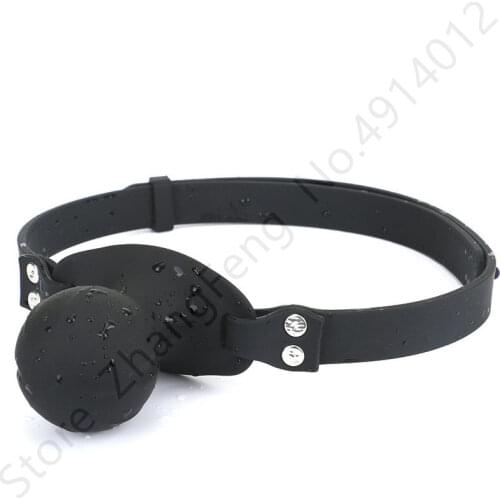 Electric shock Built-in steel ball Couple Silicone Gag Mouth plug Ball SM Adult Game Slave Sex Toy for Women Exotic Accessories