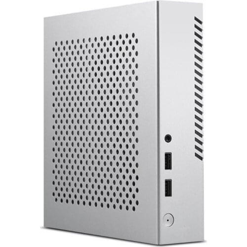 2021 New QX03 Mini ITX Computer Case Desktop Chassis Compact PC Gaming Case USB Interface Aluminum Body microserver host Chassis