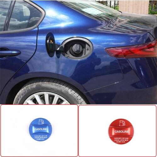 New!!Aluminum Alloy Red/Blue Fuel Tank Cover Cap Trim For Alfa Romeo Giulia 2017 2018 2019 2020 Car Styling 1pc